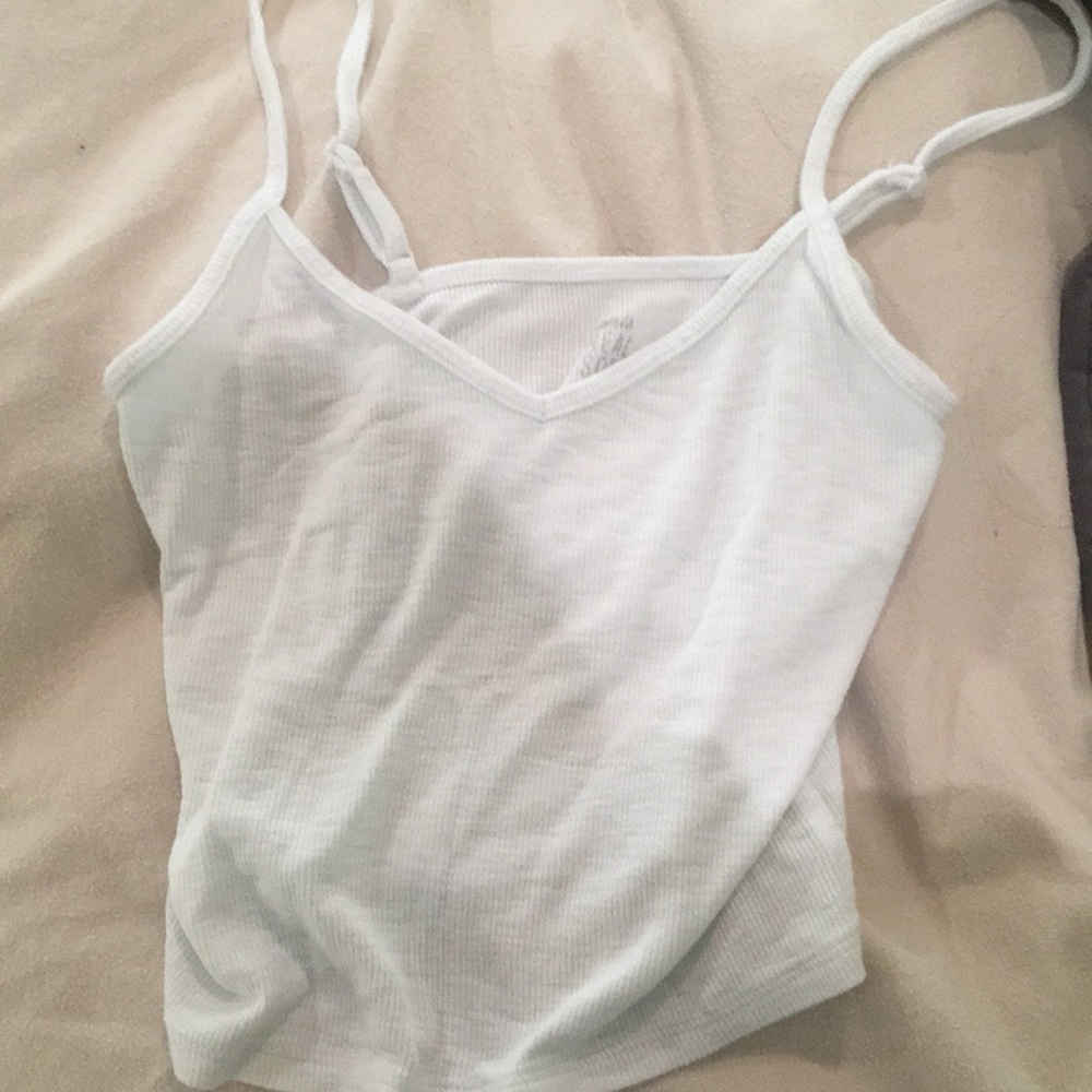 white crop tank top